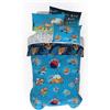 Franco Set di biancheria da letto per bambini con disegno di cane Supa Book, super morbido e accogliente, reversibile, in microfibra, con federa, 5 pezzi per letto matrimoniale (prodotto con licenza