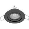 Eglo Barranco - Faretto LED da incasso, soffitto in plastica colore nero, lampada bagno con luce bianca neutra, lampadina GU10, IP44