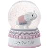 Precious Moments Love You Tons Elephant Musical Snow Globe Palla di Neve, Resina, Chevron Grigio, Taglia Unica