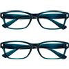 OPULIZE The Reading Glasses Company Acquamarina Lettori Valore 2 Pacco Uomo Donna Rr77-Q +2,50 - 58 Gr