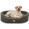 Ferplast Cuccia Cane Cuscino per Cani di medie dimensioni, Cuccia Gatto, Tessuto Lavabile in Bouclé Sintetico, Imbottitura Soffice, 80 x 55 x h 18 cm. Verde