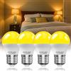 Lustaled Lampada a Vite E27 2000K, Lampada LED G45 3W Bianco Caldo Ambra, Anti Luce Blu per Camera da Letto, Asilo Nido, Lampada per Dormire, Non Regolabile, Confezione da 4
