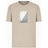 Armani Exchange Maglietta da Uomo Utility Edge, Sustainable, Photoprint Logo, Anacardi arrostiti, L