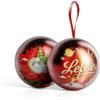 Pastiglie Leone Leone dal 1857 Pastiglie Leone al Mandarino, Pallina in Latta Appendibile, Idea Regalo Natale, Colore Rosso, 1 x 27g - Dolci Scrigni Incantati
