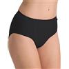 Sloggi 6 Pezzi Slip Sgambati Contenitivo Donna Control Tai, Nero 48