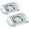 LAMPA 97701 Serie/Kit Anello fermacarico a scomparsa con kit di montaggio argento