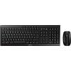 CHERRY STREAM DESKTOP, Set di Tastiera e Mouse Senza Fili, Layout per la Germania (QWERTZ), Wireless 2,4 GHz, Battitura Silenziosa dei Tasti, Alimentazione a Batteria, Nero