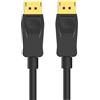 Ewent EC1402, Cavo Display Port 1.2, Risoluzione 4K e 3D con Audio Digitale, Compatibilità Universale, Supporta 3D, Lunghezza 3 m, Colore Nero, Cavo per Monitor