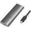 LogiLink Enclosure USB 3.2 Gen 2x1 per SSD M.2 NVMe (PCIe) e SATA (NGFF), adatto per SSD M.2, PS5 e Xbox, argento