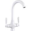 Funime rubinetti doppia leva, White, Kitchen Taps-White