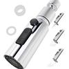 Mewtush Aeratore Rubinetto Cucina, Rompigetto Rubinetto Cucina 360° Girevole, Aeratore con 3 Modalità, Filtro Acqua Antispruzzo e 5 Adattatori, Doccetta Lavandino per Cucina e Bagno
