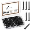 Wokape 150 chiodi in acciaio da 30 mm, chiodi in cemento galvanizzato nero per appendere quadri, chiodi da parete, chiodi in legno, chiodi di finitura, casa e fai da te