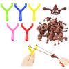 YAAVAAW Giochi di Tirabocca Divertenti a Forma Pupù 5Tirabocca+15 Proiettili Morbidi Forma Pupù,Giocattolo Scherzoso Sparare con Dita, Regalo Compleanno per Bambini Adulti, Riempimento per Calza Natale