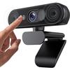 Aurolumiz Webcam 1080P FHD con disattivazione e copertura doppia protezione della privacy, microfono cristallino, immagine naturale, treppiede estensibile, per PC, laptop, zoom, team, Windows, MacOS