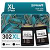 ZIPRINT 302 302 XL nero cartucce compatibili con cartucce HP 302 per HP Envy 4525 4520 4522 4527 DeskJet 3630 3636 3638 1110 2130 3633 OfficeJet 3831 3830 3833 5220 5230(2-Pack Nero)