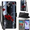 Haninsuze Cover per Honor 9 Lite Custodia Cover Pelle Libro Portafoglio con Porta Carte Magnetica Protezione Antiurto Cuoio Flip Case Custodia Cover per Honor 9 Lite, farfalla rosa