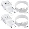JupptElectronics Caricabatterie per Samsung, 2 Pack Caricatore USB Ricarica Rapida e Cavo Tipo C Originale 2M per Samsung Galaxy A15 A14 A13 A05s A55 A35 A34 A33 A25 A23 S10 S9 S8 S20 M34, Carica Batterie Cellulare