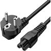 CABLEPELADO Cavo di alimentazione Trebol IEC-320-C5 | Cavo di alimentazione per HP, Acer, DELL, Sony, Lenovo, TV LG Samsung Monitor Laptop Notebook, Caricabatterie per computer portatile | Colore nero | 1,80