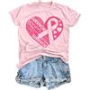 tiorhooe Ottobre Rosa T-shirt Nastro Rosa T Shirt Donna Cancro al seno T-shirt, Roseclair1, M