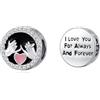 Eusense Charm Cuore Pandora con Scritta I Love You For Always And Forever Argento 925 Ciondolo Amore Eterno per pandora Bracciale Regalo per Anniversario e San Valentino