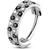 OUFER Body Piercing Nose Ring Hoops 20G Nostril Piercing Rings Jewellery 316L Stainless Steel Helix Lip Labret Septum Tragus Daith Rook Earrings Hinged Segment Clicker Cartilage Earring Hoop