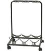 QUIK LOK - GS/430 Supporto Multiplo Universale Per 3 Chitarre/Bassi, Parte Inferiore dei Sostegni Sagomata, Sostegni Ricoperti Con Gomma, 4 Ruote, Colore Nero