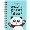 Mr. Wonderful - Quaderno A5 3d Squishy Panda - What a Great Idea! - Accessorio di Cartoleria Originale - Idea Regalo