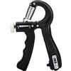 ANSIEDIO Hand Grip Regolabile, Pinza Mano con Contatore, Manopole Mani Riabilitazione Mano per Polso Avambraccio Forza di Allenamento Manico Antiscivolo Regolabile Resistenza 10-60 kg