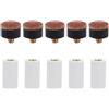 NIYATA 5 Pezzi Punte per Stecca da Biliardo 12 mm, Teste Sostitutive Avvitabili, Resistente, Accessori Biliardo per Allenamento e Partite