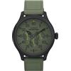 Timex Orologio da uomo Expedition Field da 43 mm, cinturino verde, quadrante verde, cassa nera TW4B31000