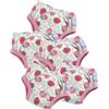Bambino Mio, Mutandine riutilizzabili da allenamento in cotone, CONFEZIONE DA 5, (3-4 anni), Fragole rosa - MARCHIO BRITANNICO pluripremiato, per bambini e bambine