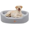 Ferplast Cuccia Cane Cuscino per Cani di medie dimensioni, Cuccia Gatto, Tessuto Lavabile in Bouclé Sintetico, Imbottitura Soffice, 80 x 55 x h 18 cm. Grigio