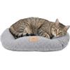 Ferplast Cuccia Cane Cuscino per Cani di piccole dimensioni, Cuccia Gatto, Tessuto Lavabile in Bouclé Sintetico, Imbottitura Soffice, 55 x 36 x h 3 cm. Grigio