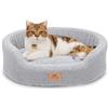 Ferplast Cuccia Cane Cuscino per Cani di piccole dimensioni, Cuccia Gatto, Tessuto Lavabile in Bouclé Sintetico, Imbottitura Soffice, 45 x 35 x h 13 cm.. Grigio