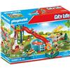 PLAYMOBIL City Life 70987 Festa in Piscina con Scivolo, Con Effetto Luce, Giocattoli per Bambini dai 4 Anni