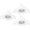 Eglo Barranco - Set da 3 faretti LED incasso, soffitto in plastica colore bianco, lampada bagno con luce bianca neutra, lampadina GU10, IP44