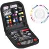 Noa Home Deco Set da cucito, 108 pezzi, accessori da cucito, 14 bobine di filo, completo per principianti, viaggiatori, parenti e amici, nero