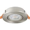 Eglo Barranco - Faretto LED da incasso, soffitto con interruttore DIP, orientabile, in plastica colore argento, bianco caldo-bianco freddo, lampadina GU10, diametro 9 cm