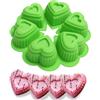 PARENCE.- Stampo in silicone a cuore a 6 cavità - antiaderente, riutilizzabile, resistente al calore - per torte, muffin, cioccolatini, saponi - 25 x 25 x 5 cm