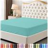 Utopia Bedding, lenzuolo sotto con angoli per letto king size, tasca profonda, in morbida microfibra, resistente al restringimento e allo sbiadimento, facile da pulire, 1 lenzuolo con angoli, blu spa