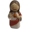 DRW Figura Sacro Cuore di Gesù Bambino in Resina Dipinto a Mano 10x3x4 cm