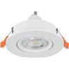 Eglo Barranco - Faretto LED da incasso, soffitto orientabile in plastica colore bianco, con caldo, lampadina GU10