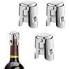 SYEYCW 3 Pezzi Tappo per Spumante, Tappi per Champagne Vino in Acciaio Inossidabile, Riutilizzabile Tappo per Bottiglia Vino Frizzante, Sigillo Bottiglia Spumante, per Champagne, Prosecco Cava