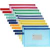 OFFCUP Borse di File A4, 10 Pezzi Sacchetto di Zip Impermeabile, Mesh Sacchetto del Documento, Sacchetto Di Documenti Portatile, Busta Plastica per Uffici Cosmetici Forniture Accessori da Viaggio