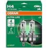 OSRAM ULTRA LIFE, H4, lampade per fari alogene, scatola pieghevole sospesa (2 lampade)