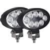 Tri-Aroute Faretto da lavoro da 24 W antiurto LED 6000 K Fendinebbia da 5 pollici Lampada da lavoro ovale per trattori fuoristrada Fascio di inondazione 12 V 24 V 1 paio