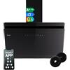 KKT KOLBE A+++ cappa aspirante 90 cm 782 cbm/h ricircolo dell'aria di scarico senza testa | vetro nero | ricarica automatica | Smart WiFi App Wi-Fi | SensorTouch | Illuminazione LED RGBW | SOLO9005SM