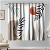 Kzzfqxb 117×229cm Tende d'arte moderna Blackout, Bohemian Geometric Ochre Grey Sun Moon Green Leaves Hills Pittura moderna tendaggi, 2 pannelli, Finestra per la decorazione della stanza