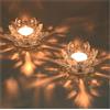 YoHyien Porta Tealight in Cristallo, Porta Lumini a Forma di Fiore di Loto, Portacandele in Vetro, Portacandela Vetro Trasparente per Decorazioni Natale, Matrimoni e Feste a Casa (2)