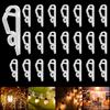 SelfTek 120 pezzi ganci di grondaia per luci da esterno, clip di grondaia in plastica per appendere le luci di Natale Xmas String Light Fairy Light Icicle Lights, bianco